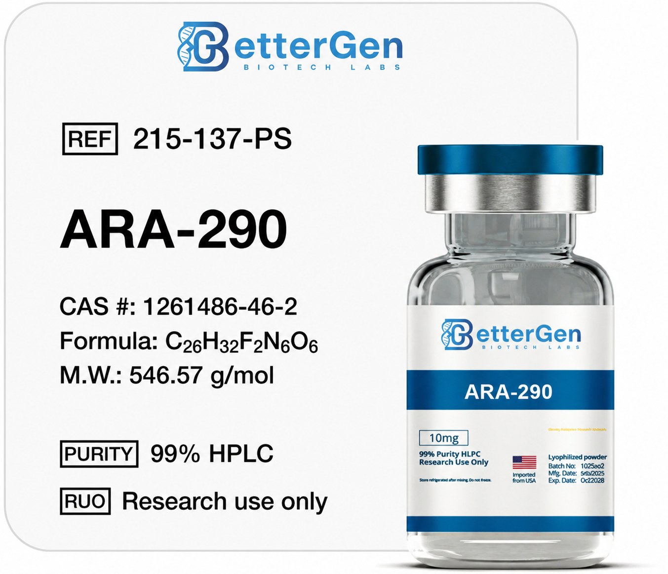 ARA-290 — ≥99% purity, Lyophilized Powder