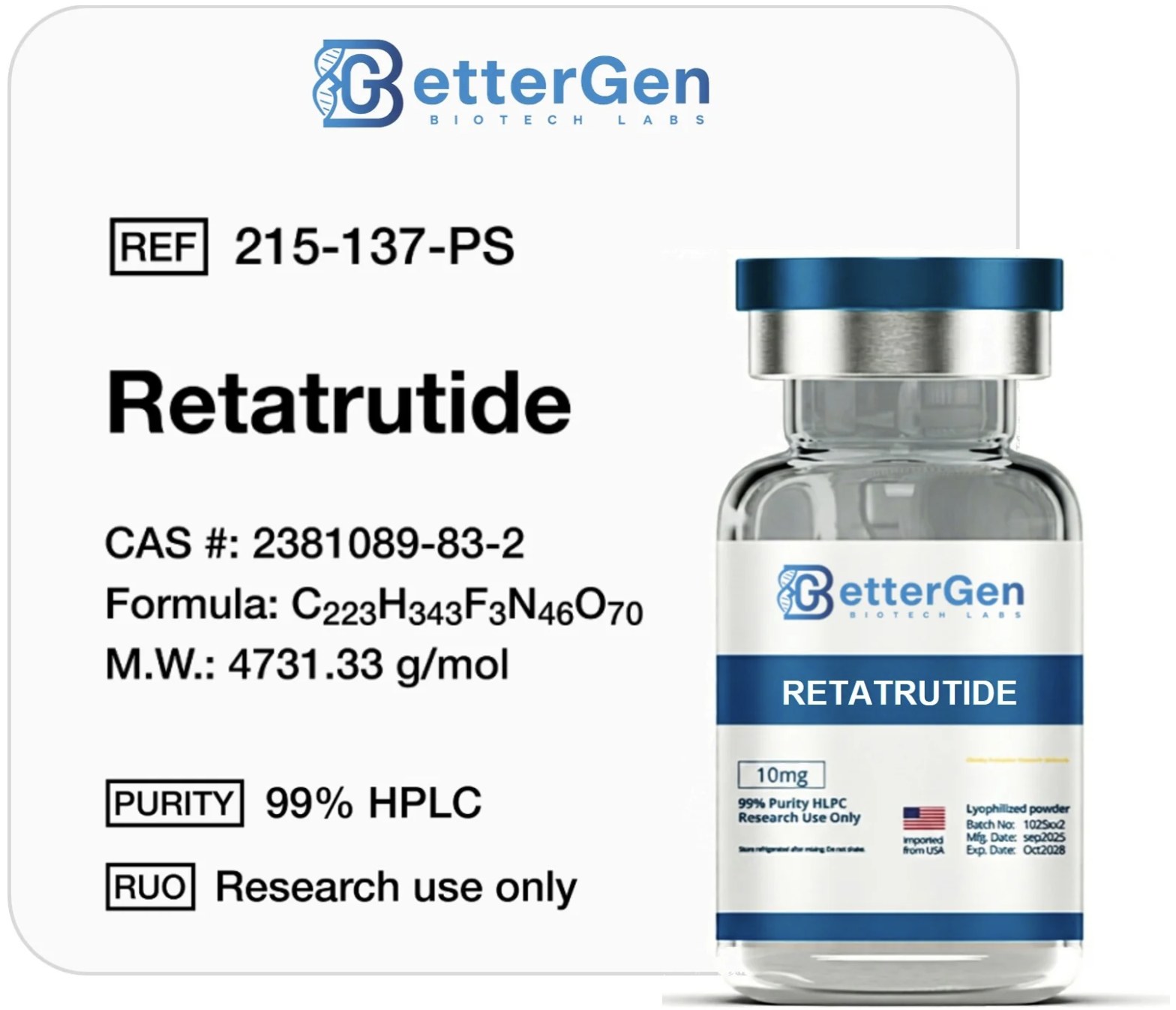 GLP3R — ≥98% purity, Lyophilized Powder