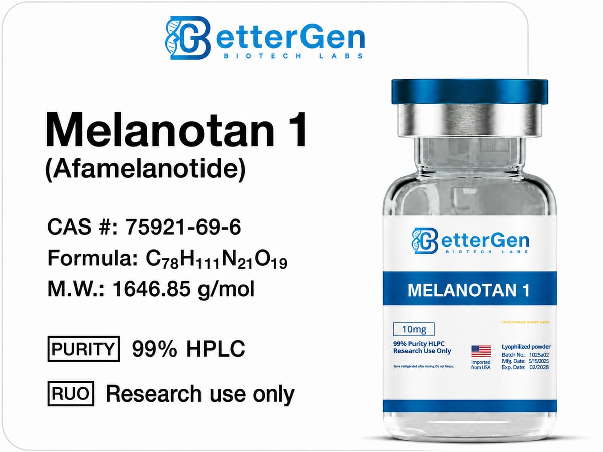 Melanotan 1 — ≥99% purity, Lyophilized Powder